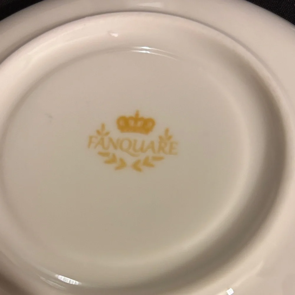 Fanquare Blue Floral Teacup and Saucer Set